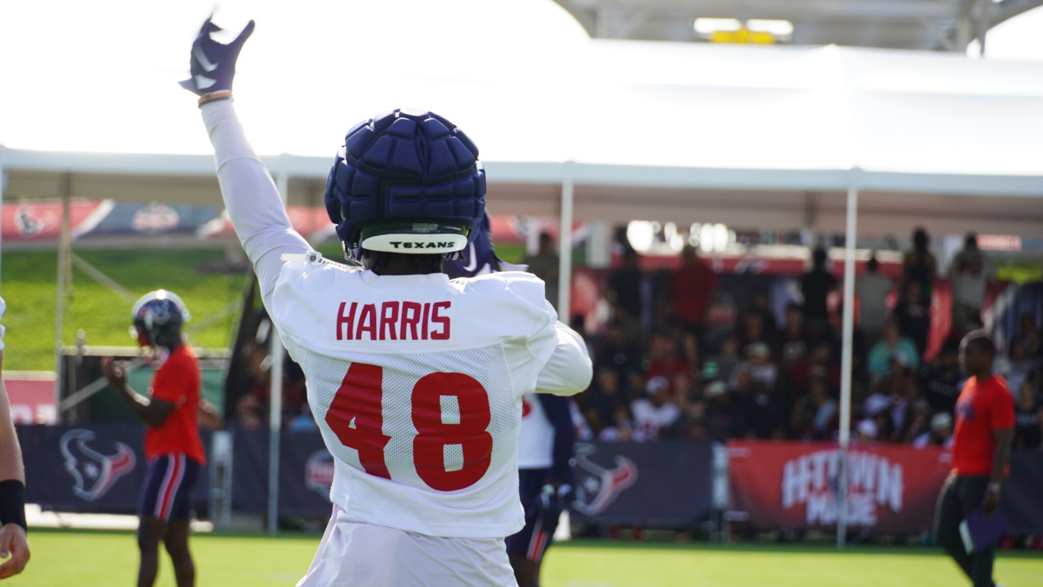 Christian Harris at Houston Texans Open Practice